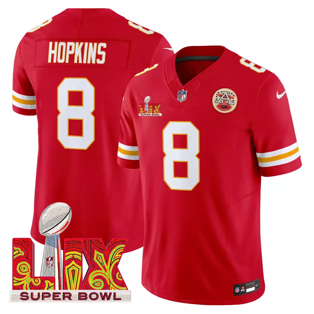 Deandre Hopkins 8 Jersey Red Super Bowl Lvii Champions Kansas City Chiefs Men White