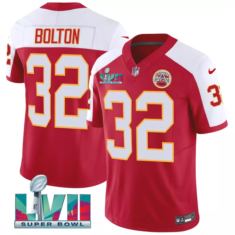Nick Bolton 32 Kansas City Chiefs Jersey Red Super Bowl Lvii Men Game White Gold
