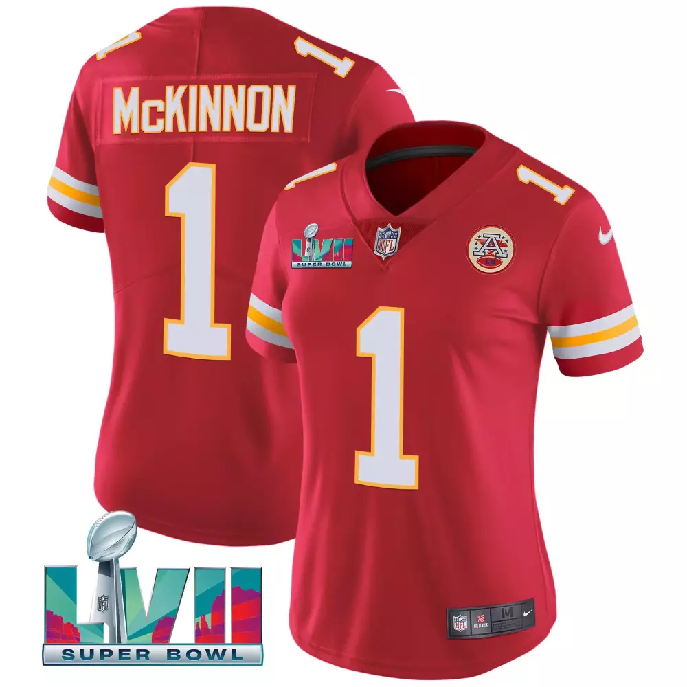 Mckinnon Lvii 1 Jersey Red Super Bowl Kansas City Chiefs Men Game White Yellow All