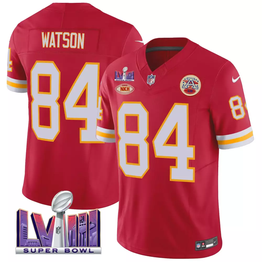 Tre Watson 84 Kansas City Chiefs Jersey Red Super Bowl Lvii Champions Nkh Men Player