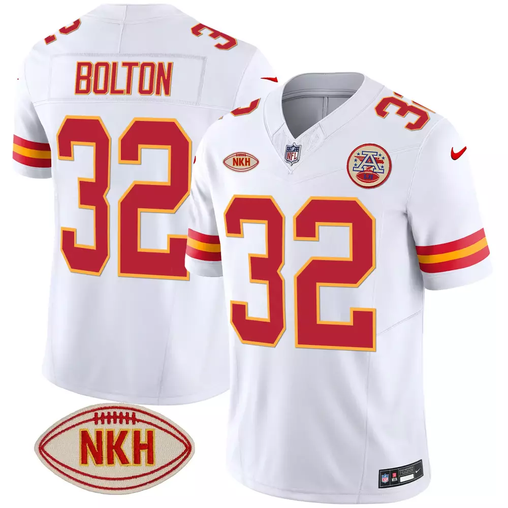 Nick Bolton 32 Kansas City Chiefs Jersey White AFC Championship Nkh Men NFL Alternate