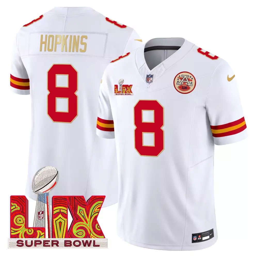 Deandre Hopkins 8 Jersey White Super Bowl Kansas City Chiefs Lix 2022 Men NFL Alternate