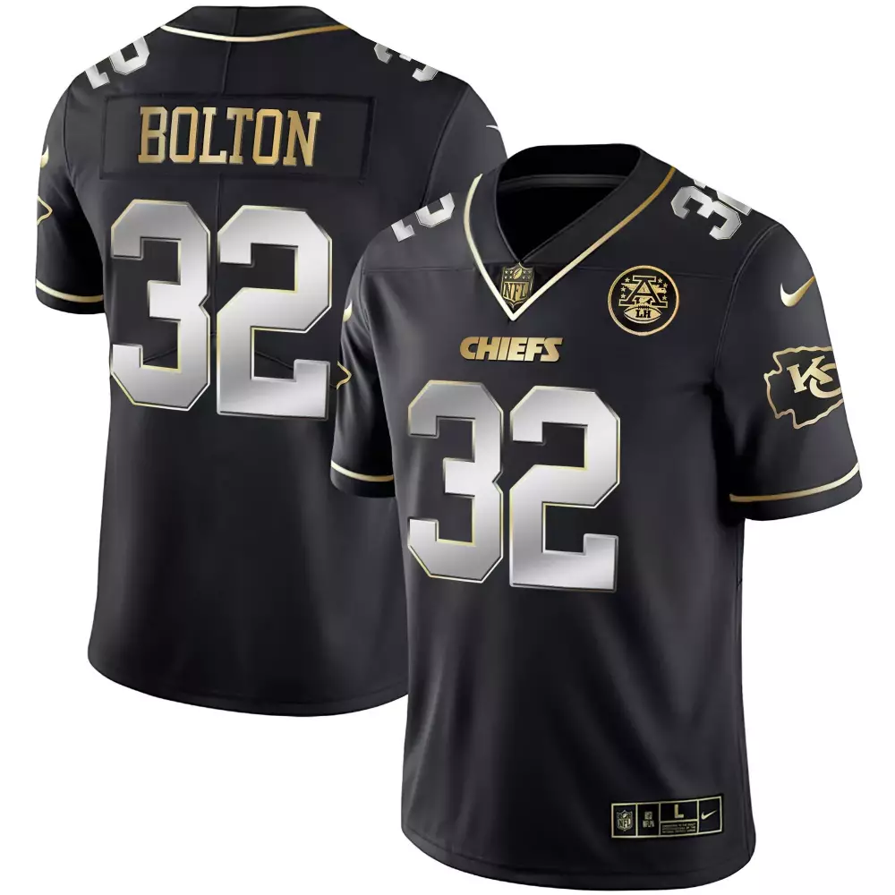 Nick Bolton 32 Chiefs Jersey Black Men Player Gold Silver Limited Vapor All Stitched