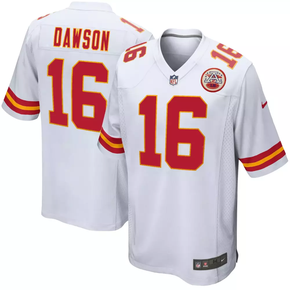 Len Dawson 16 Kansas City Chiefs Jersey White Afl 50th Anniversary Men Alternate