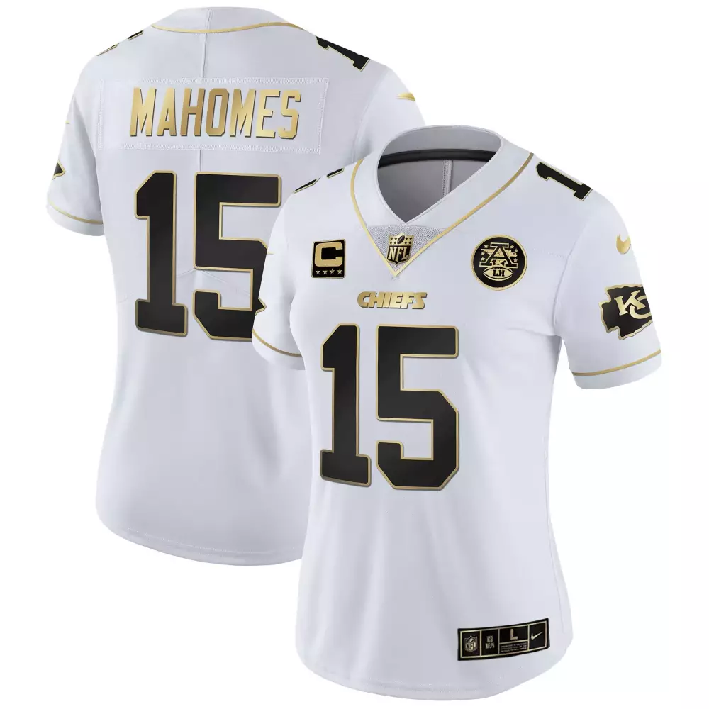 Patrick Mahomes 15 Chiefs Jersey White 49th Super Bowl Lh Kc Men NFL Alternate Black