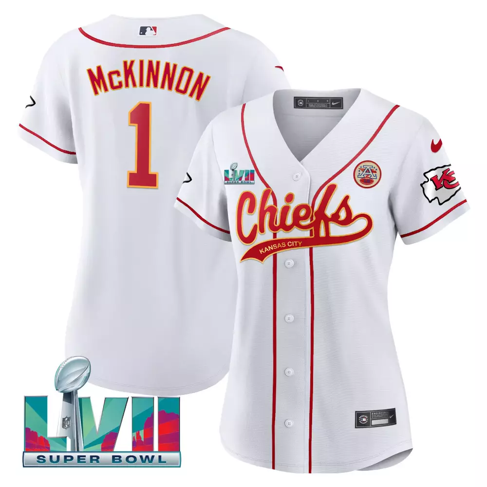 Jerick Mckinnon 1 Jersey White Super Bowl Lvii Kansas City Chiefs Women Red All Stitched
