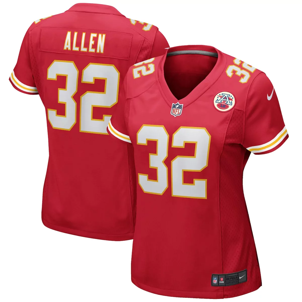 Marcus Allen 32 Jersey Red Kansas City Chiefs AFC Championship Women Player White