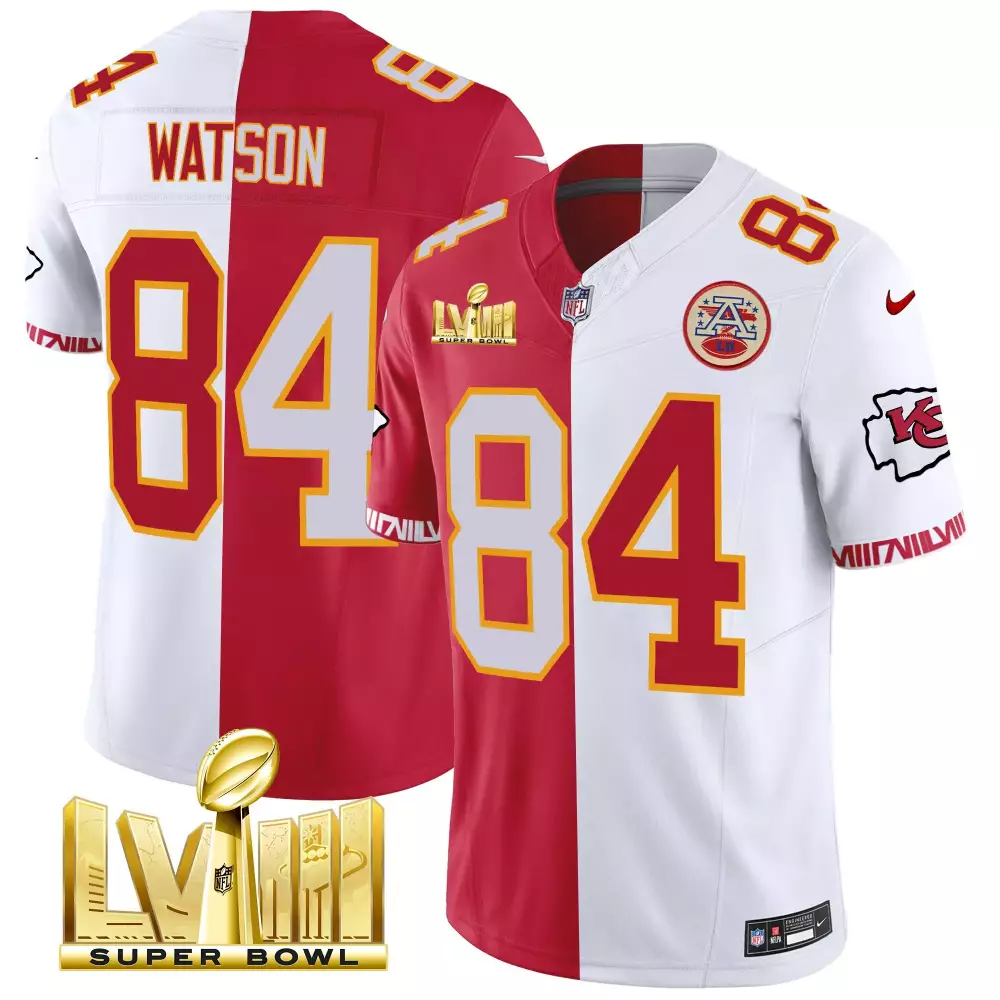 Justin Watson 84 Jersey Red Super Bowl Lvii Kansas City Chiefs 2023 Men Split Design