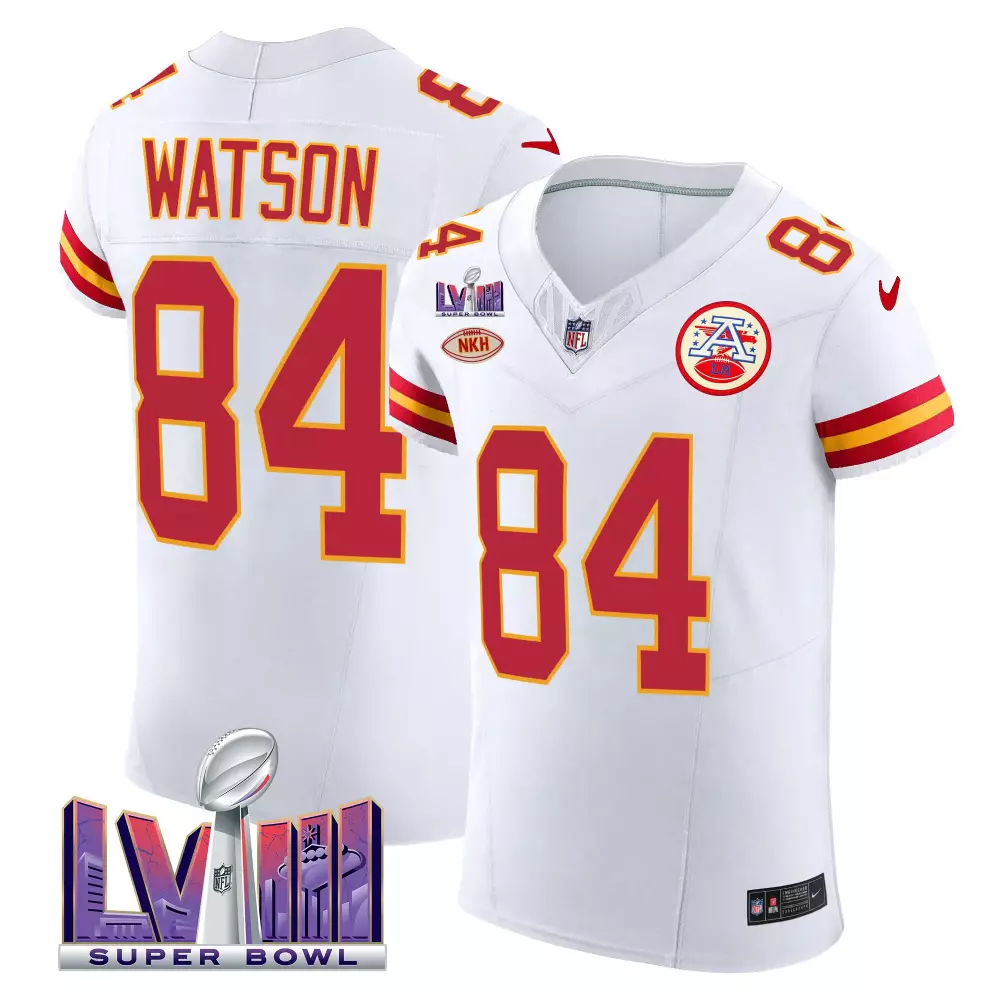 Tre Watson 84 Kansas City Chiefs Jersey White Super Bowl Lv Nkh Men Replica Alternate