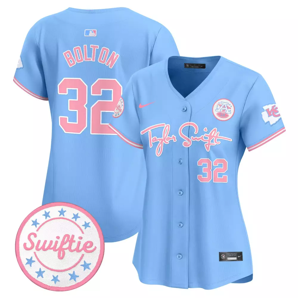 Nick Bolton 32 Kansas City Royals Jersey Light Blue Taylor Swift Eras Tour Swiftie 2023