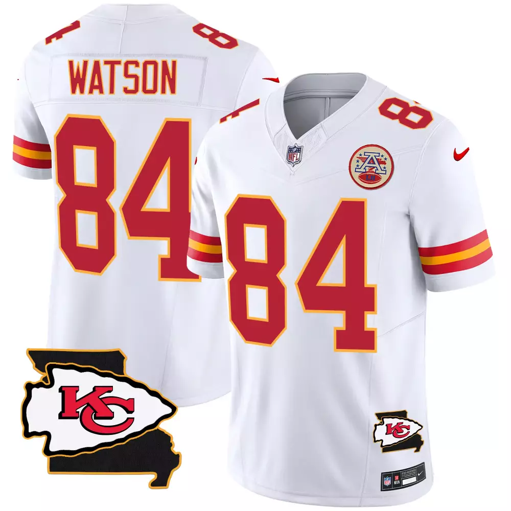 Tre Watson 84 Kansas City Chiefs Jersey White Afl Men Alternate Red Yellow All Stitched