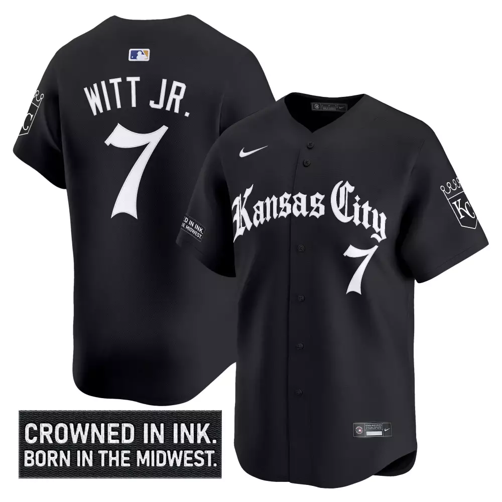 Bobby Witt Jr. 7 Jersey Black City Connect Kansas Royals Men White Vapor