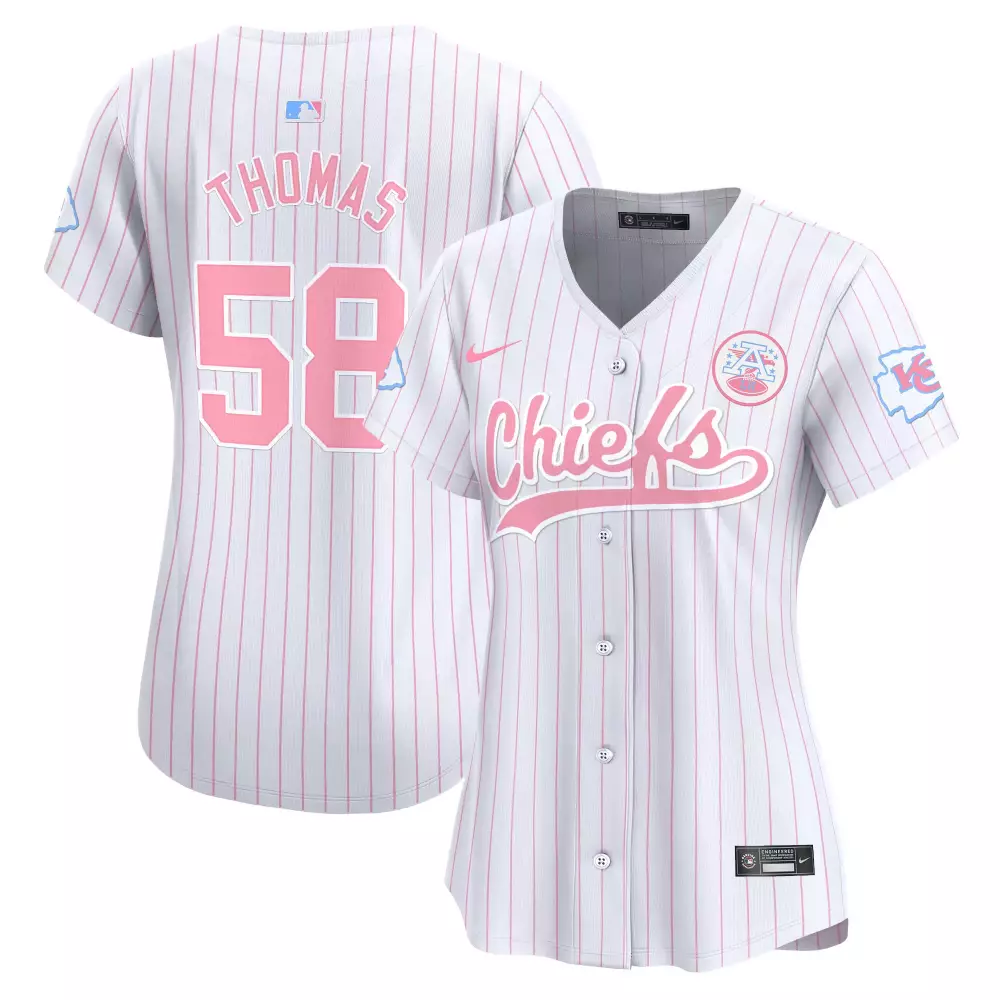 R Mason 58 Kansas City Chiefs Jersey White Connect Women Pink Light Blue All Stitched