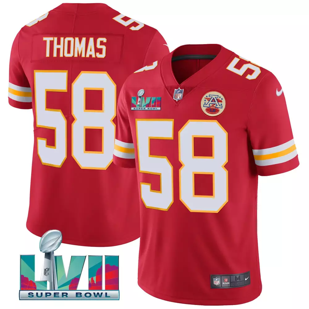 Thomas Lvii 58 Kansas City Chiefs Jersey Red Super Bowl Men Player White Yellow All