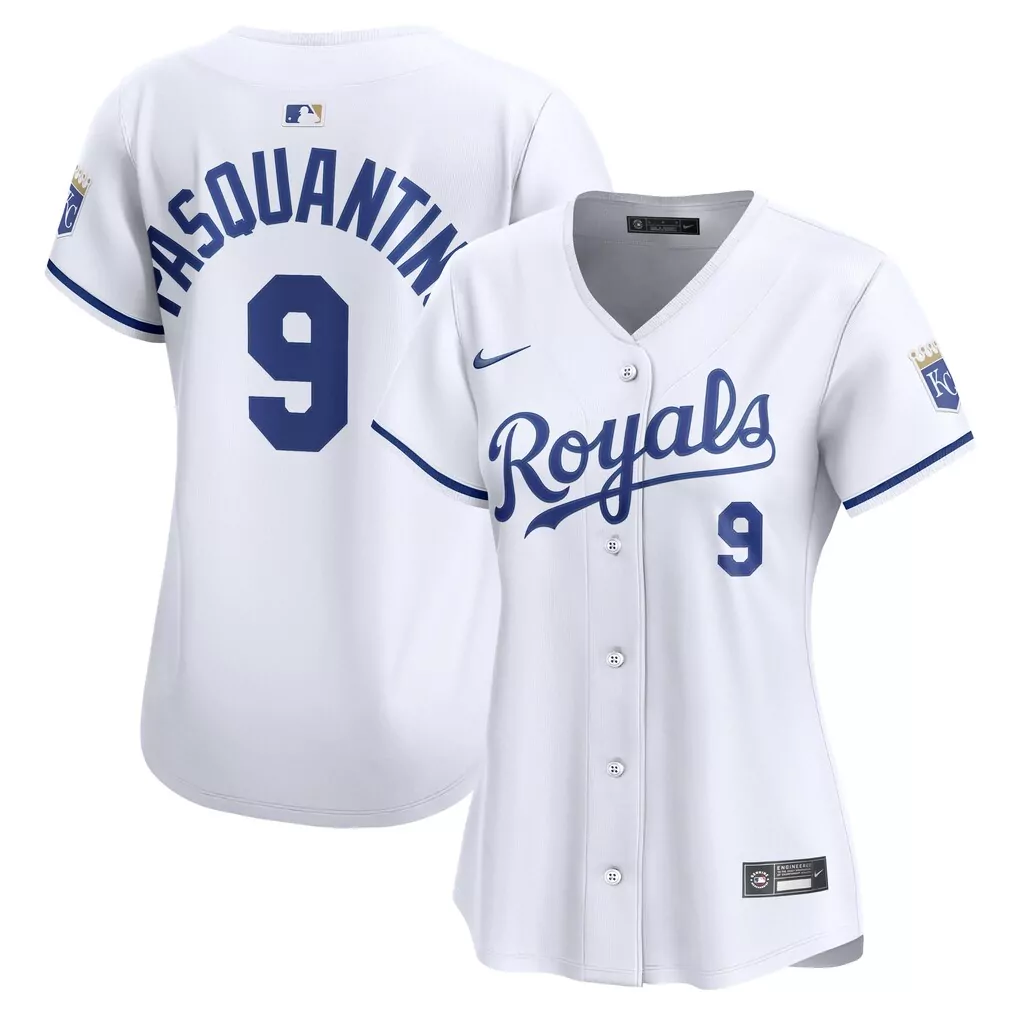 Vinnie Pasquantino 9 Royals Jersey White Women Blue Home Limited