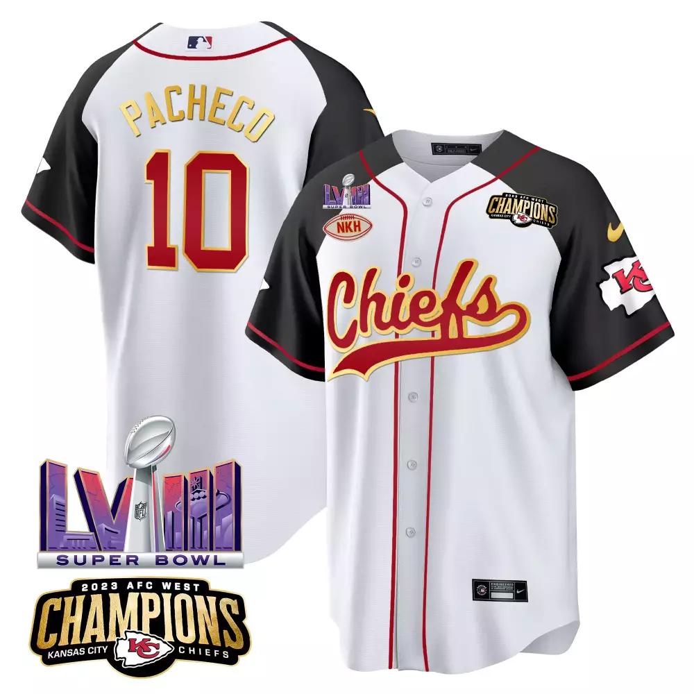 Isiah Pacheco 10 Jersey White Super Bowl Lvii Champions Kansas City Chiefs 2023 AFC West
