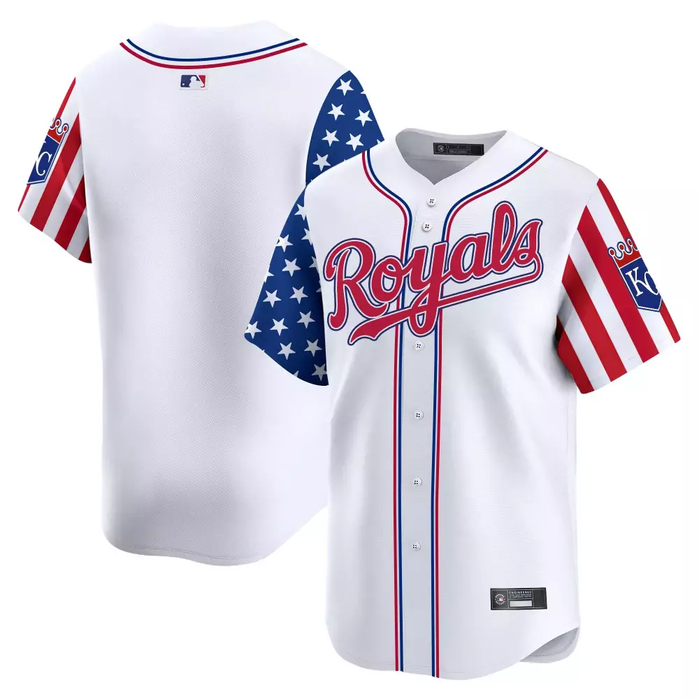 Jalen Royals Kansas City Jersey White Men Split Design Red Blue Vapor Stitched Embroidered