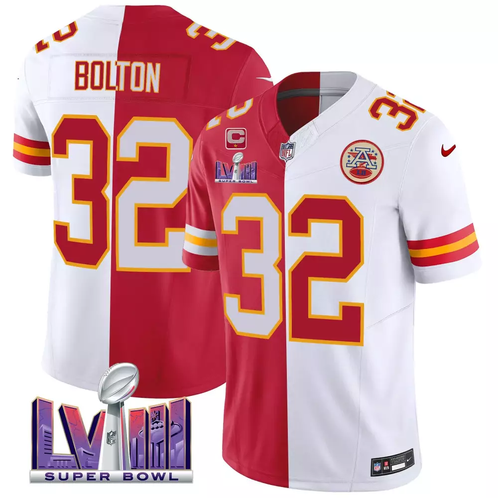 Nick Bolton 32 Kansas City Chiefs Jersey Red Super Bowl Lvii 2022 Men Split Design