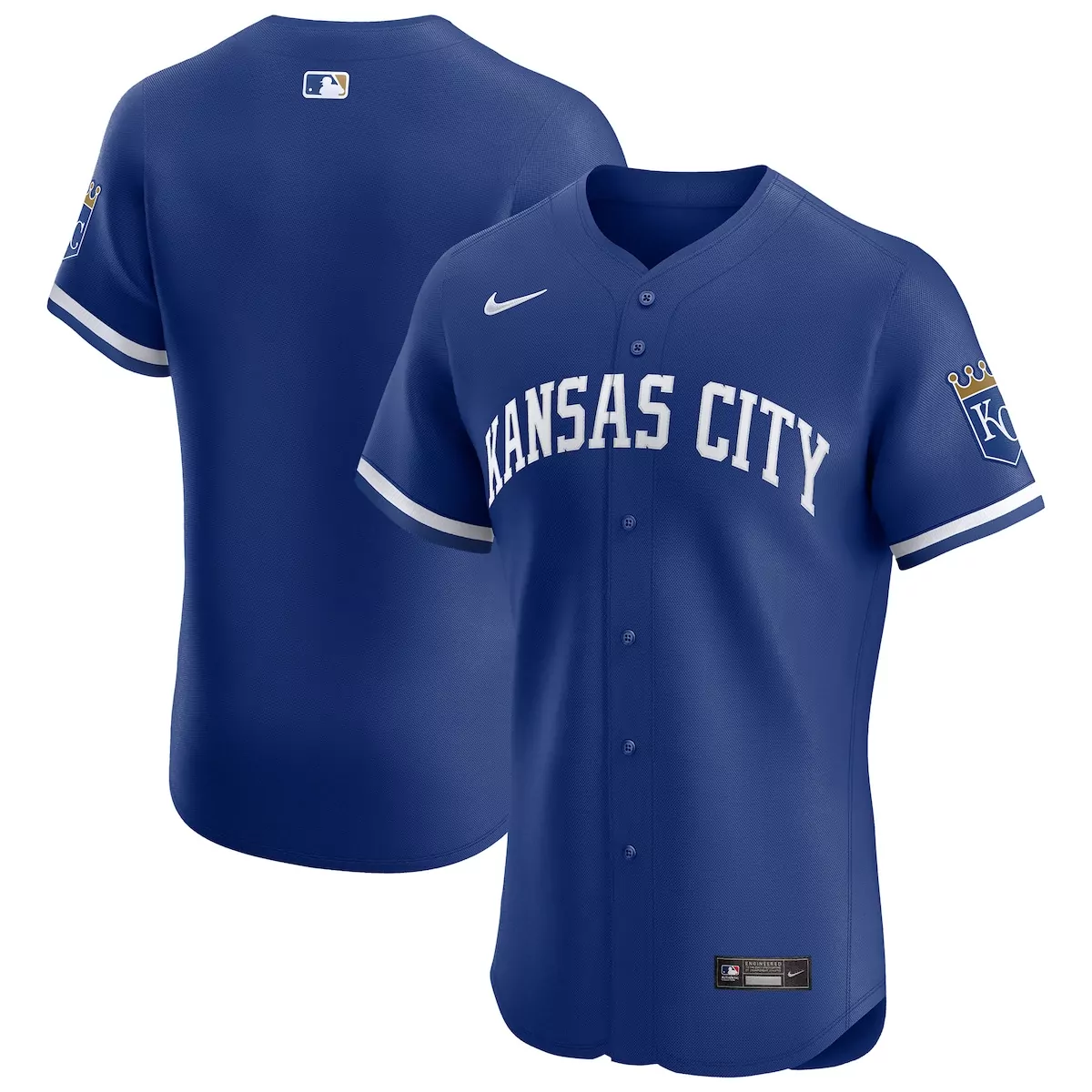 Kansas City Royals Jersey Royal Blue Men White Alternate Vapor Premier Elite