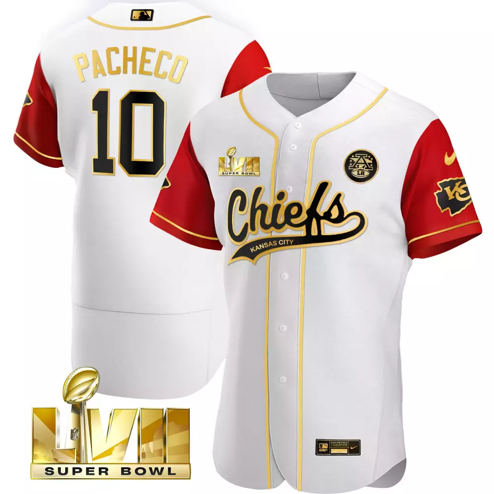 Pacheco Lvii 10 Jersey White Super Bowl Lviii Kansas City Chiefs Champions Men Split