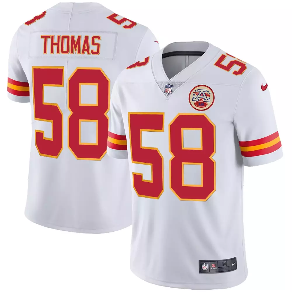 Derrick Thomas 58 Jersey White Kansas City Chiefs AFC Championship Men NFL Alternate