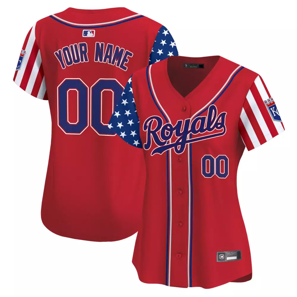Custom Royals Jersey Red Men Split Design Blue White Vapor Stitched Embroidered