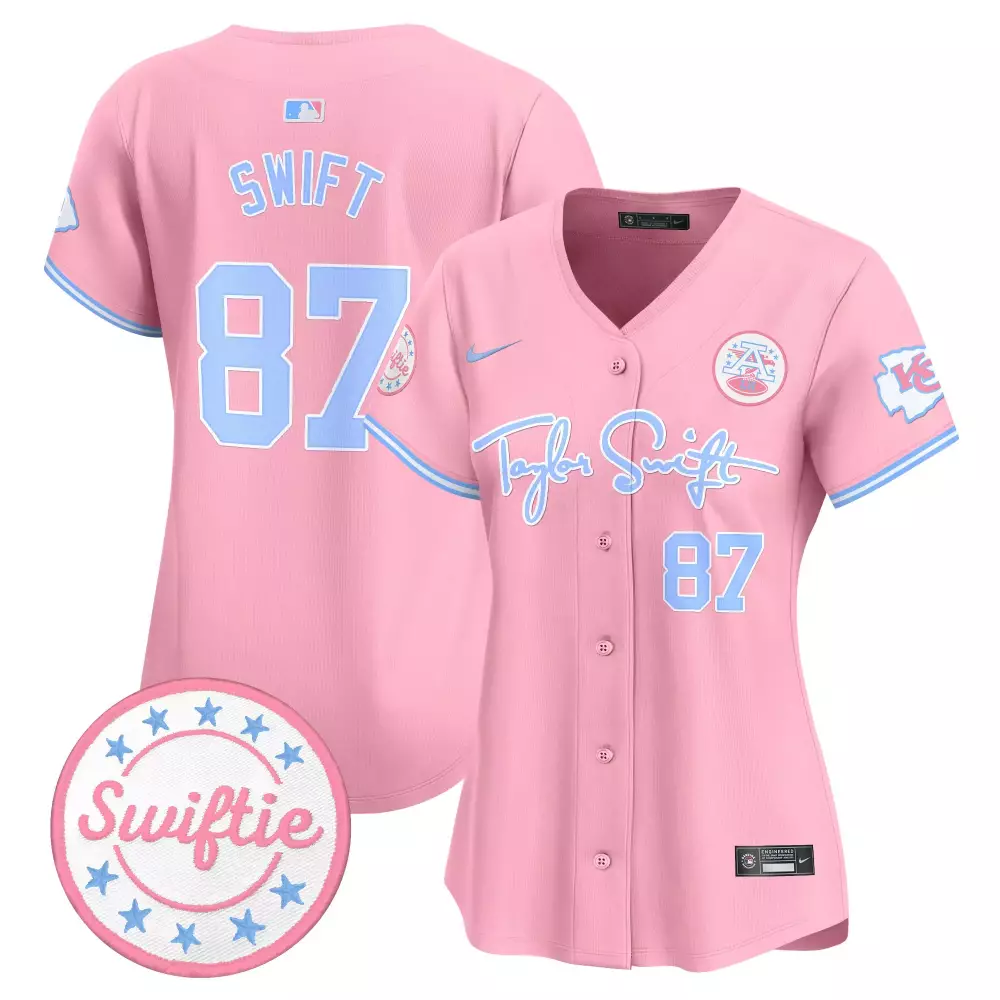 Taylor Swift 87 Jersey Pink Kansas City Royals Kc Swiftie Women Alternate Light Blue