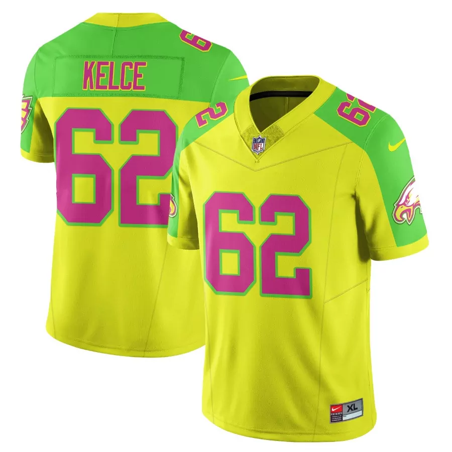 Outkast Neon 62 Jersey Lime Green Philadelphia Eagles Men Alternate Split Design