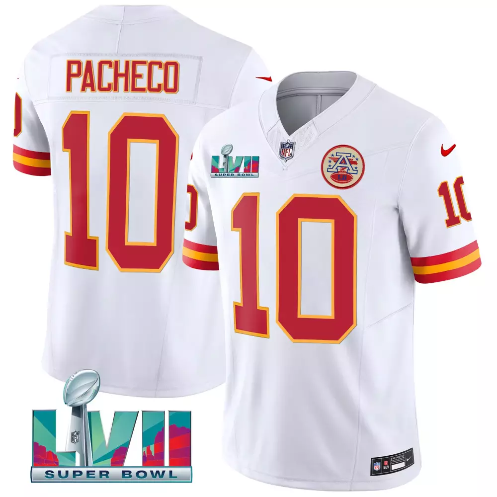 Isiah Pacheco 10 Jersey White Super Bowl Lvii Kansas City Chiefs Men Game Alternate
