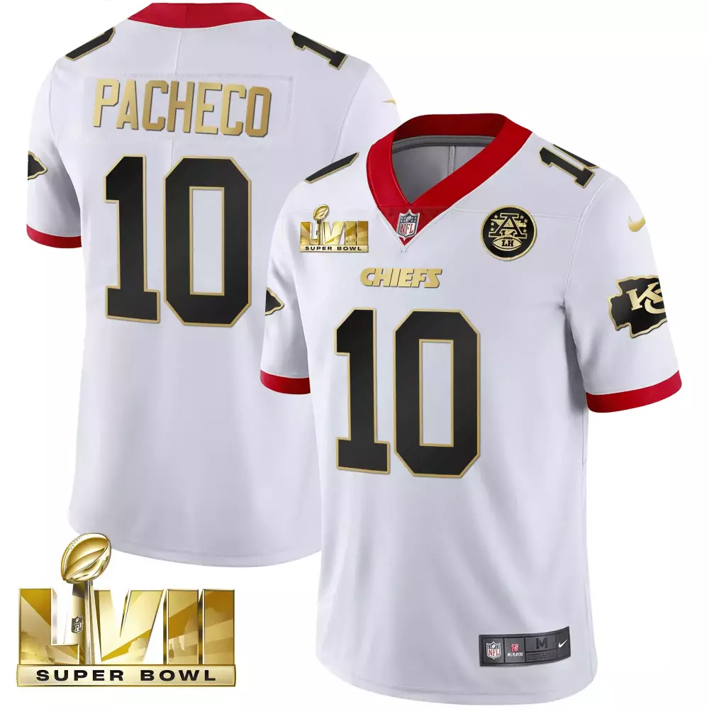 Isiah Pacheco 10 Chiefs Jersey White Super Bowl Lvii Men Standard Alternate Red Black