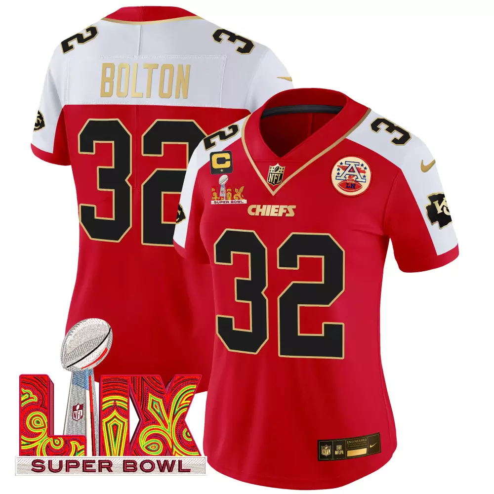 Nick Bolton 32 Chiefs Jersey Red Super Bowl Lix 2023 Men Authentic White Gold Alternate