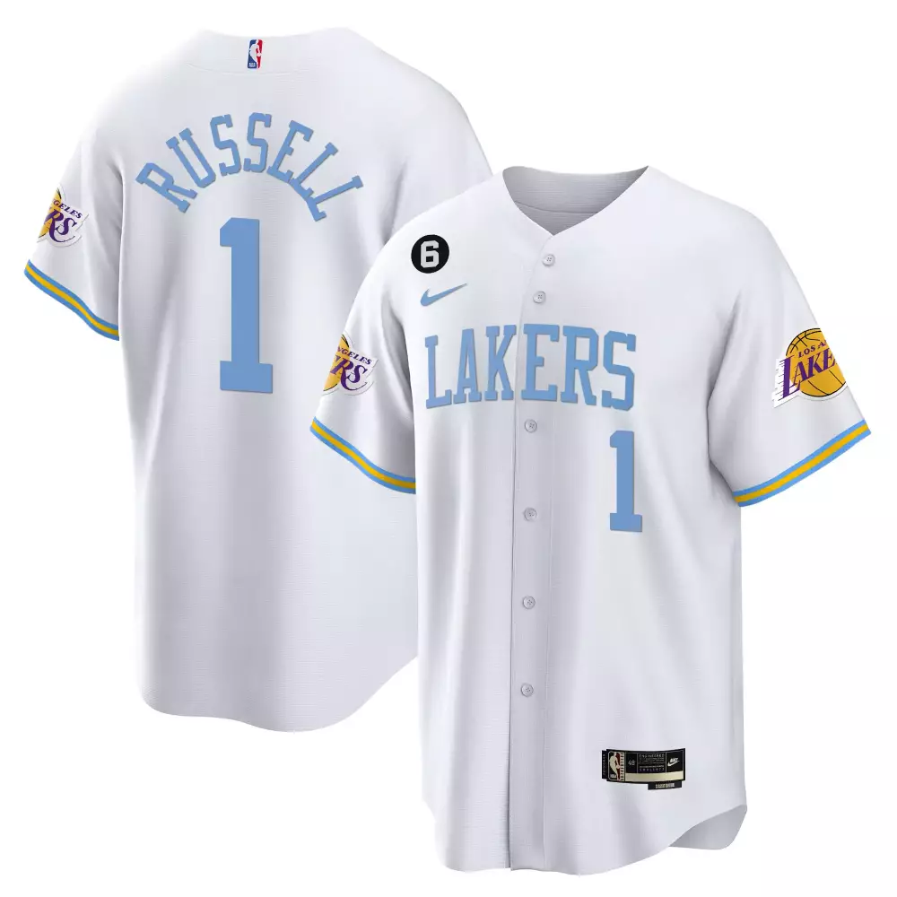 Russell Westbrook 1 Jersey White City Connect Los Angeles Lakers 2023 Men Alternate