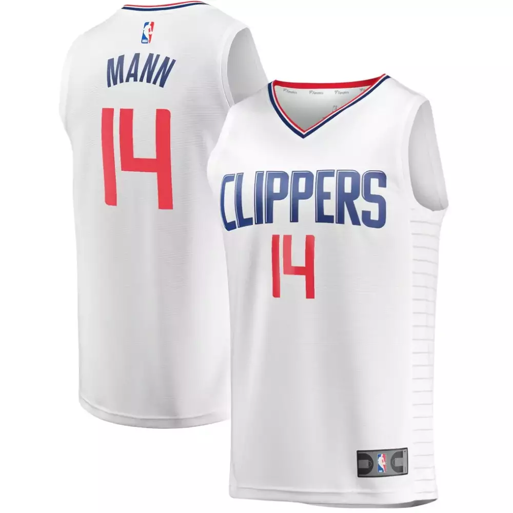 Terance Mann 14 Clippers Jersey White Men Red Blue