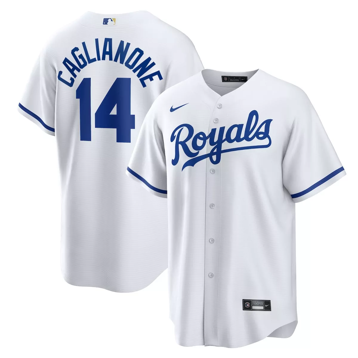 Jac Caglianone 14 Royals Jersey White Men Blue Home