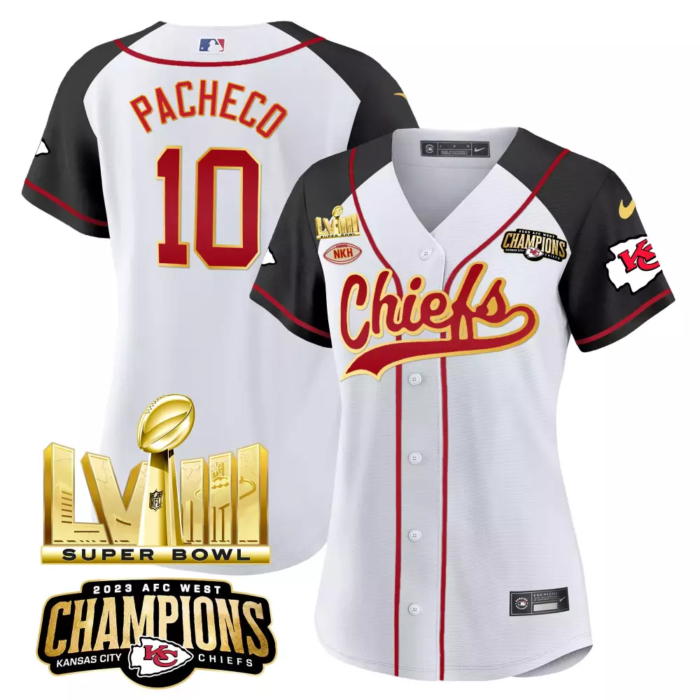 Isiah Pacheco 10 Jersey White Super Bowl Lvii Champions Kansas City Chiefs AFC West 2023