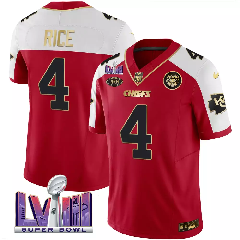 Rashee Rice 4 Chiefs Jersey Red Super Bowl Lviii Nkh Kc 2023 Men Player Alternate