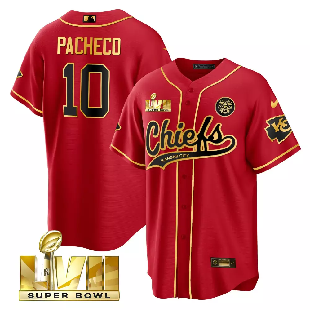 Pacheco Lvii 10 Jersey Red Super Bowl Champions Kansas City Chiefs 2023 Men Black