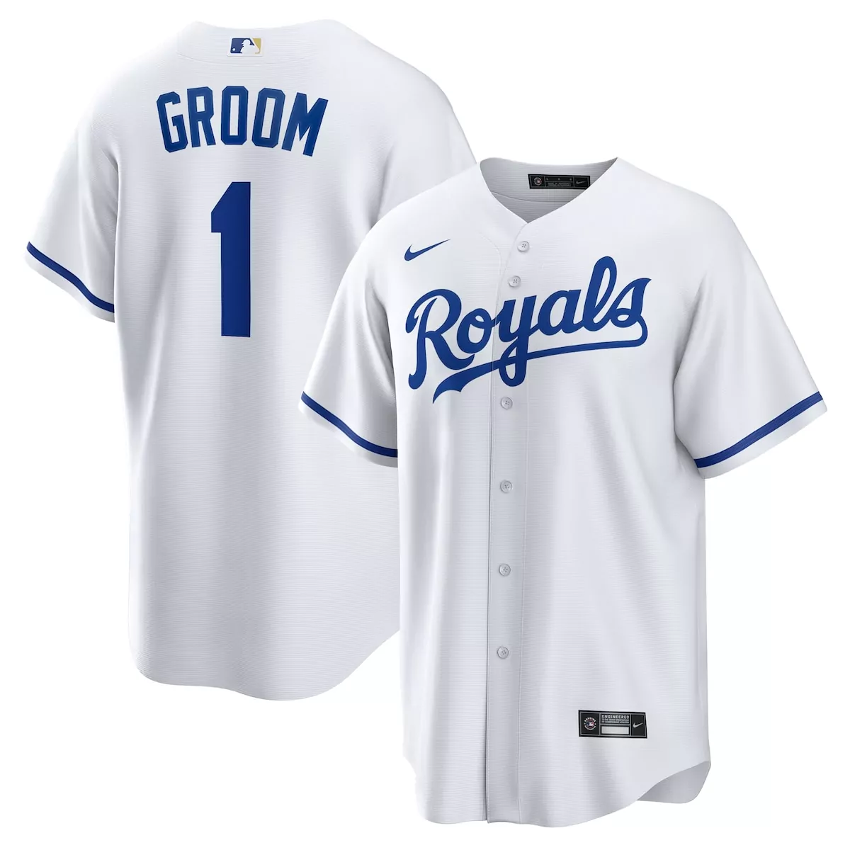 Groom 1 Royals Jersey White Men Blue Home