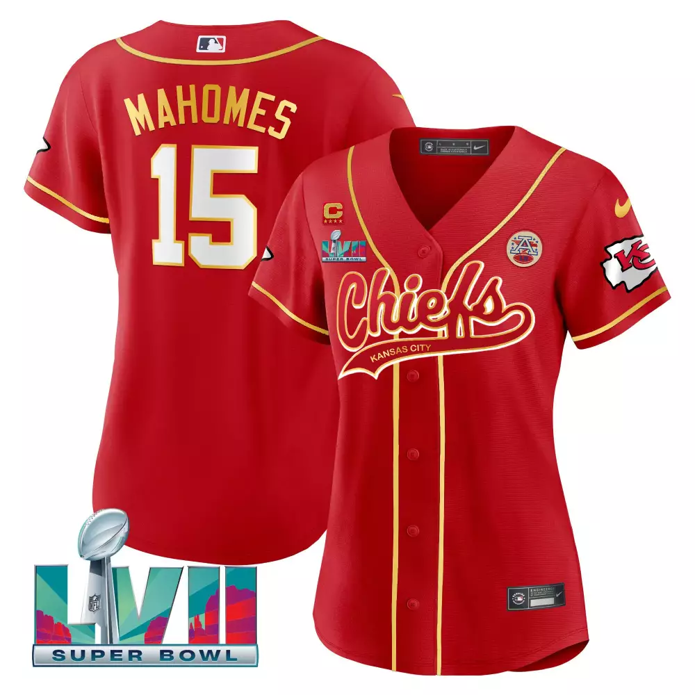 Mahomes Lvii 15 Chiefs Jersey Red Super Bowl 2023 Men Gold White All Stitched Vapor