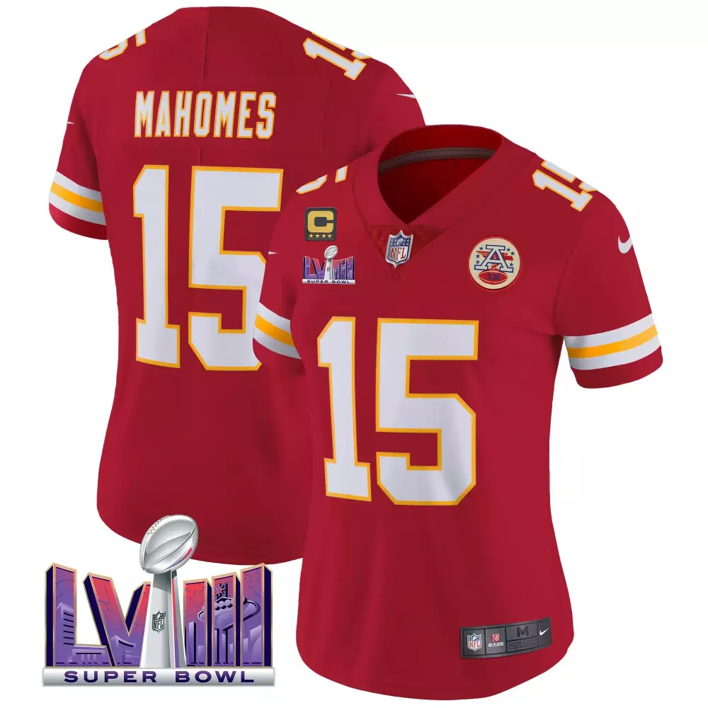 Patrick Mahomes 15 Jersey Red Super Bowl Lvii Champions Kansas City Chiefs AFC Men