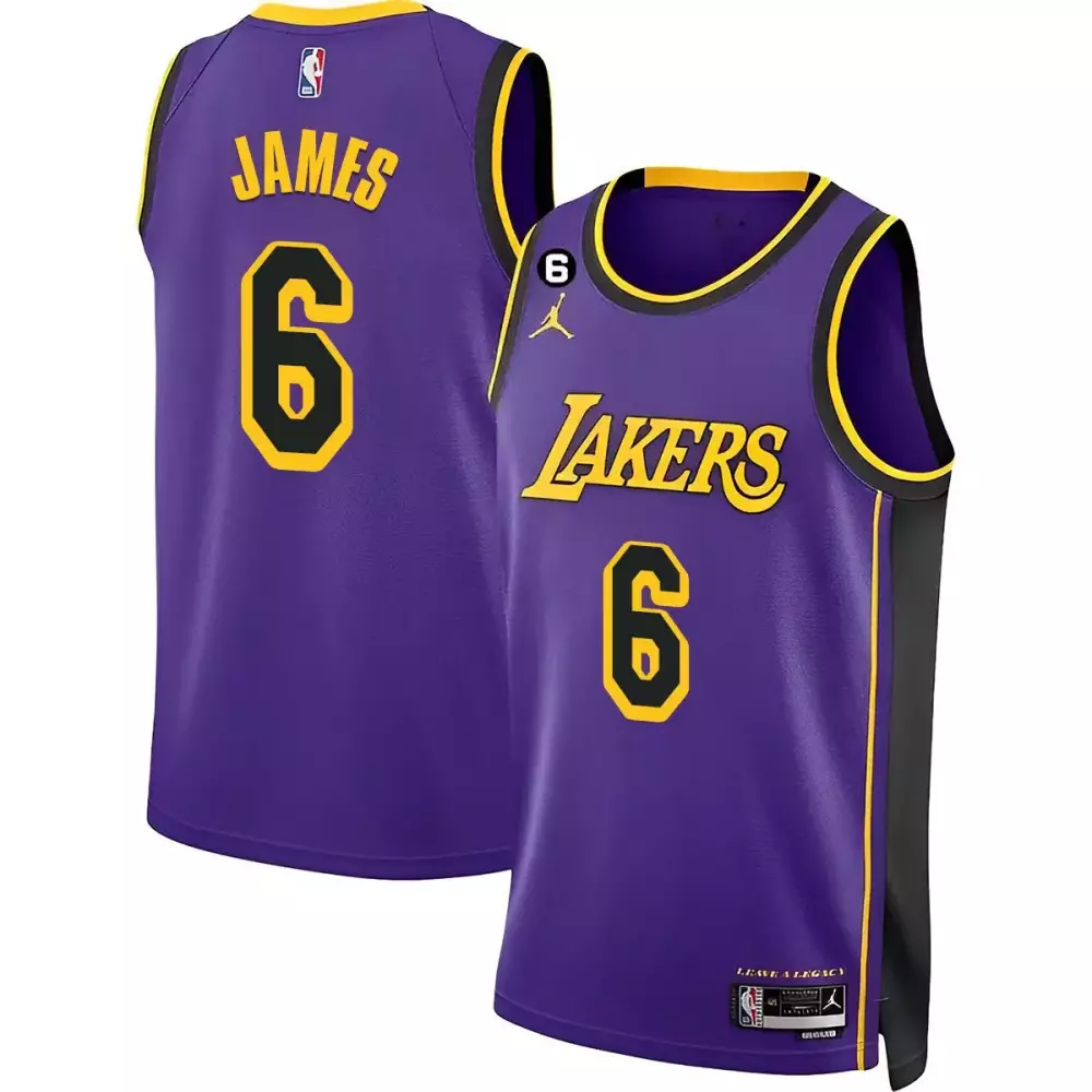 Lebron James 6 Lakers Jersey Purple Leave A Legacy Men Yellow Black Collection All