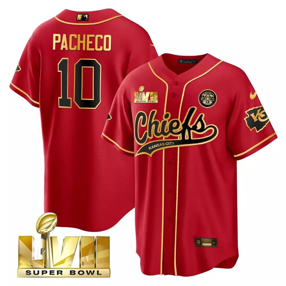 Isiah Pacheco 10 Chiefs Jersey Red Super Bowl Lviii Men Gold Black All Stitched Vapor