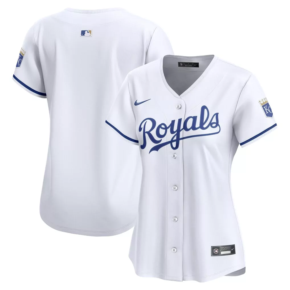 Custom Kansas City Royals Jersey White Kc Team Women Royal Blue Home Limited