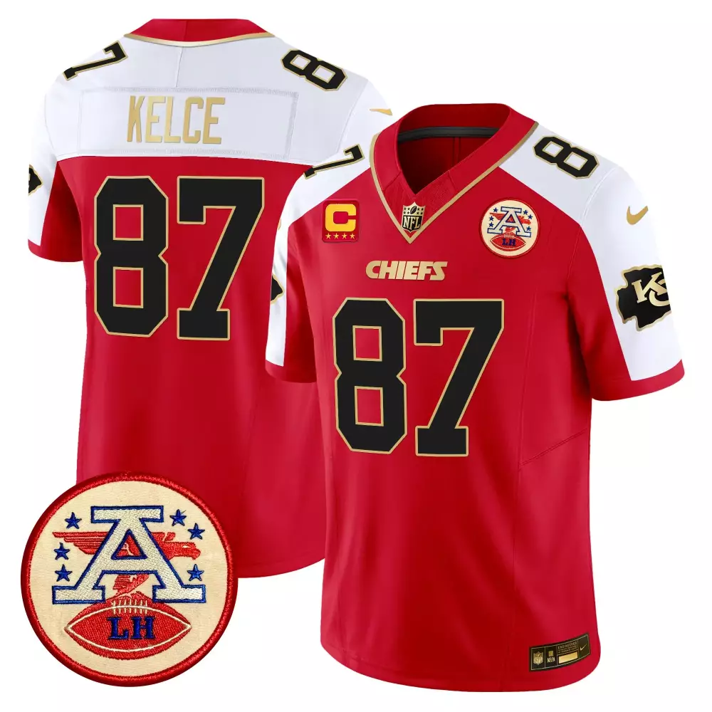 Kareem Hunt 87 Chiefs Jersey Red Pro Bowl 2022 Men White Gold Alternate Vapor Limited