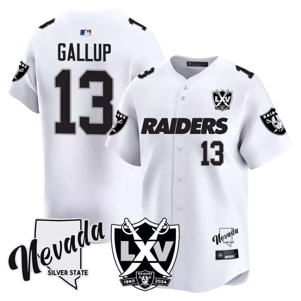 Michael Gallup 13 Raiders Jersey White Lxv 1960-2024 Men Black Limited Vapor Premier