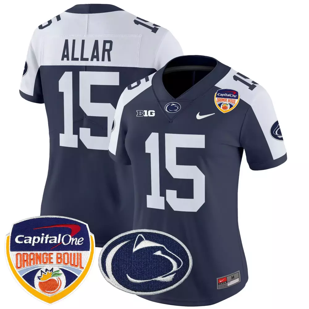 Allar Nittany 15 Jersey Navy Blue Orange Bowl Penn State Lions Capital One Women