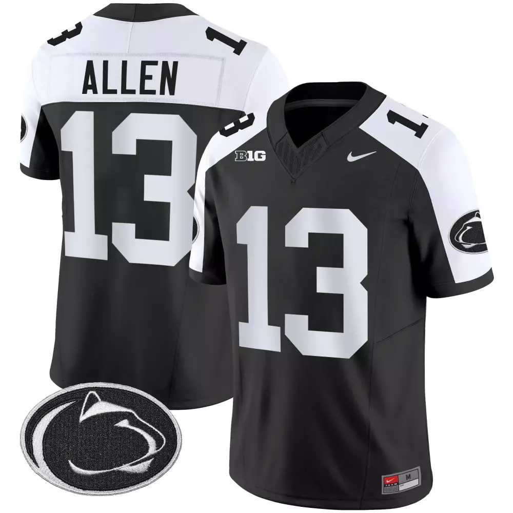 Kaytron Allen 13 Jersey Black Penn State Nittany Lions Big Ten Men White Alternate