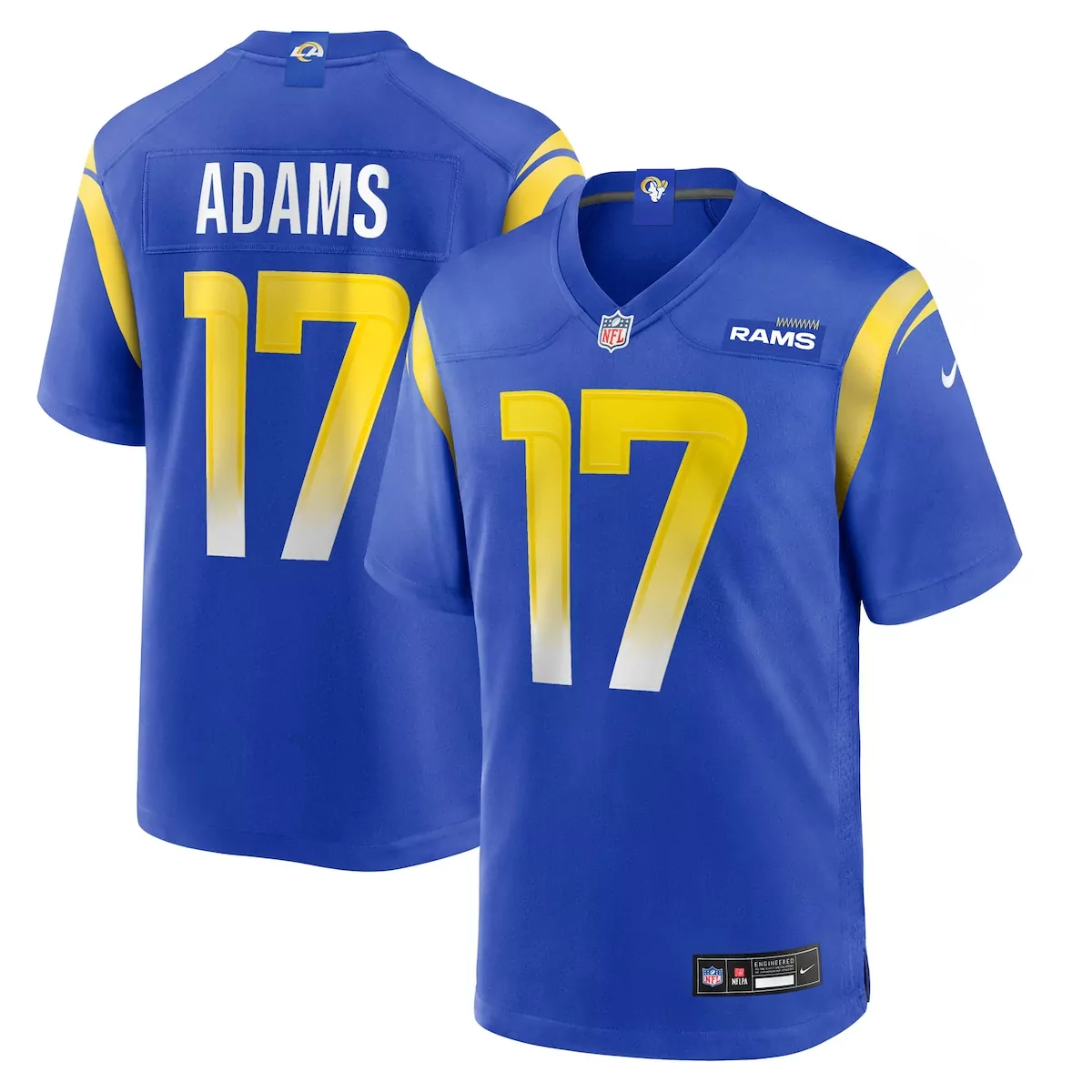 Davante Adams 17 Rams Jersey Blue Men Replica Yellow White Game