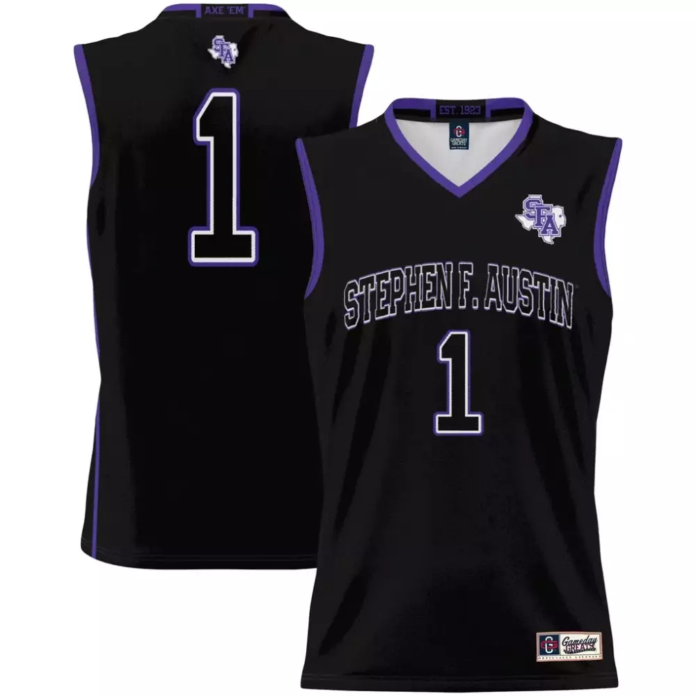 Stephen F. Austin 1 Jersey Black Men Purple Gameday