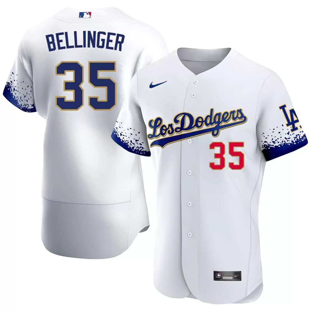 Cody Bellinger 35 Jersey White Los Angeles Dodgers Men Blue Gold Red All Stitched